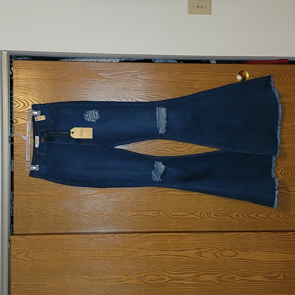 Vibrant bell bottom jeans